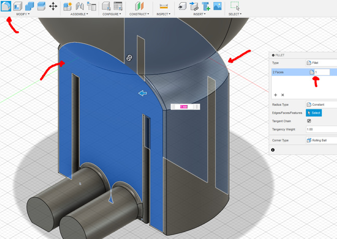 Final extrusion adjustments